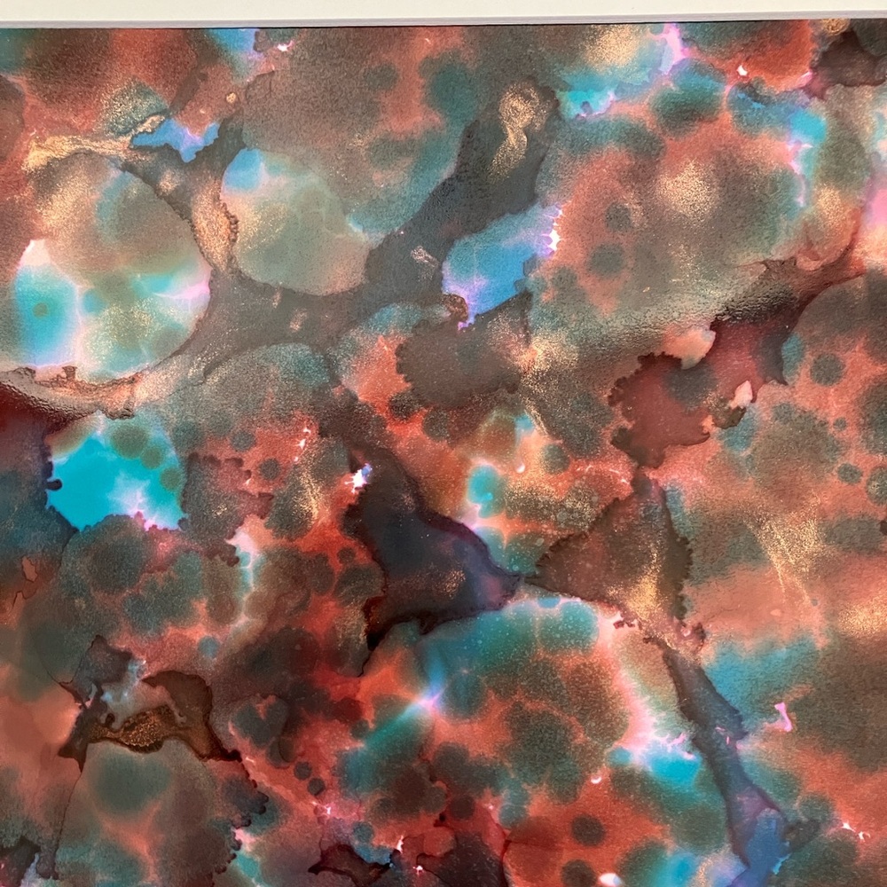 New Original Signed Artwork Alcohol Ink on Paper 143 - Picture 3 of 5